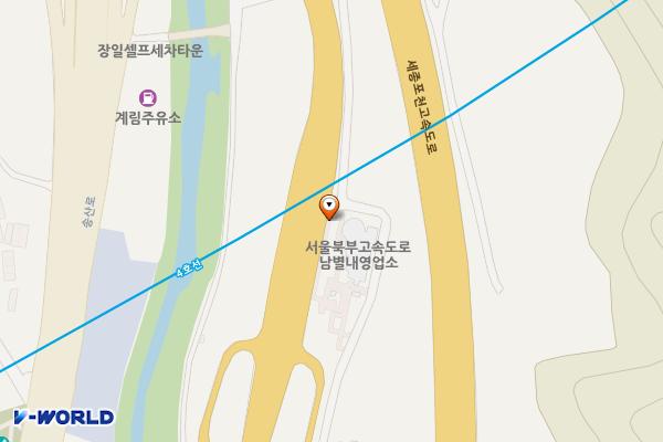 남별내영업소 위치 지도 — 경기도 남양주시 별내면 구리포천고속도로 11
