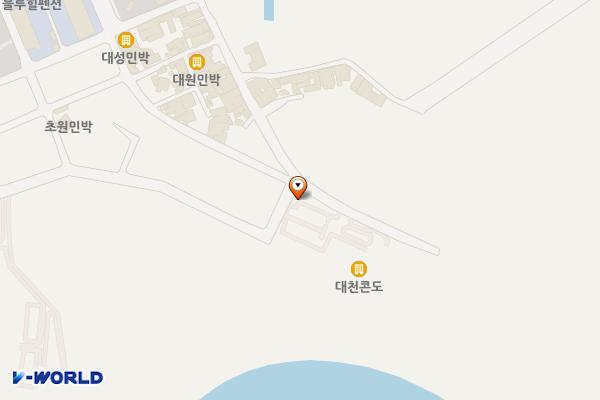 국군대천콘도 1관 위치 지도 — 충청남도 보령시 갓바위 1길 10-30