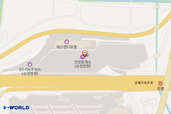 진영(순천) 휴게소 위치 지도 — 경상남도 김해시 진영읍 하계로96번길 68