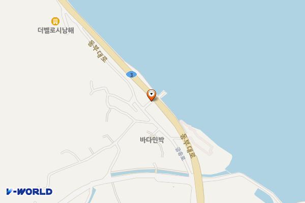 둔촌샛들마을숲주차장 위치 지도 — 경상남도 남해군 삼동면 금송리 1416-1