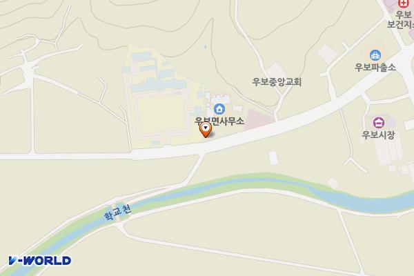 우보면사무소 주차장 위치 지도 — 대구광역시 군위군 우보면 이화리 1196-7