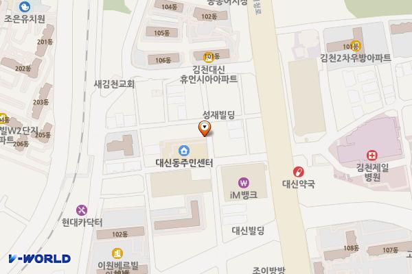 대신동 주민센터(주차면수:1개) 위치 지도 — 경상북도 김천시 신음동 1015-2