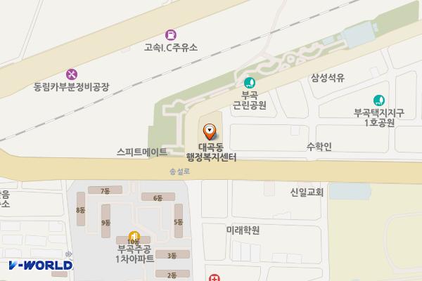 대곡동 주민센터(주차면수:1개) 위치 지도 — 경상북도 김천시 부곡동 1330