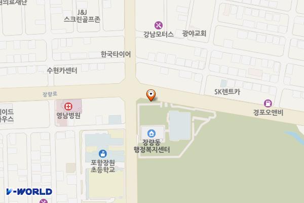 장량동행정복지센터 위치 지도 — 경상북도 포항시 북구 장성동 335-3