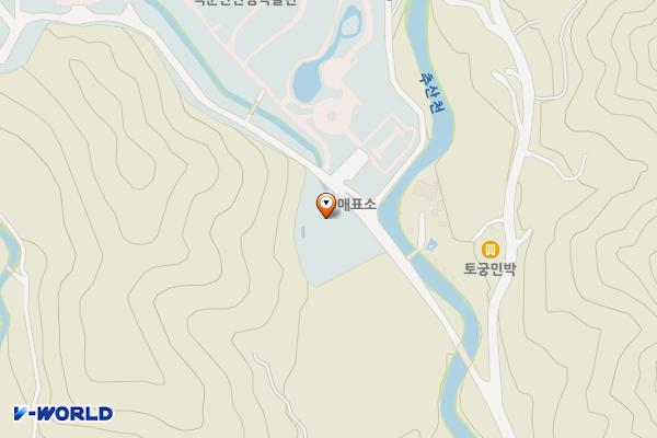 백운산휴양림 위치 지도 — 전남광주통합특별시 광양시 옥룡면 추산리 974