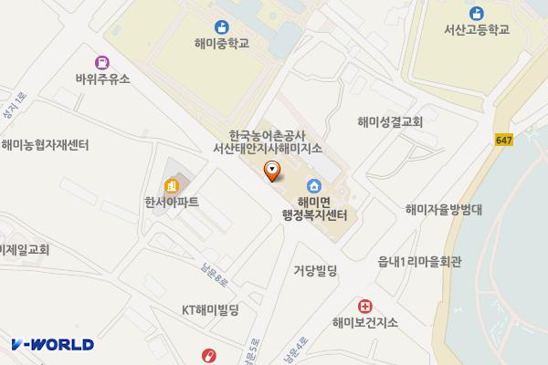 해미면 행정복지센터 위치 지도 — 충청남도 서산시 해미면 읍내리 353