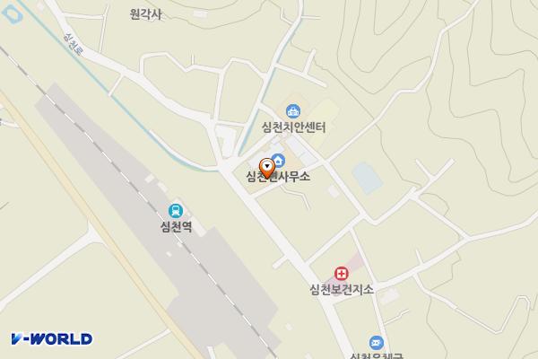 심천면사무소 주차장 위치 지도 — 충청북도 영동군 심천면 심천리 191-1