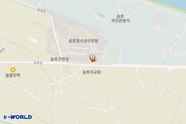 송호리 국민관광지 주차장 위치 지도 — 충청북도 영동군 양산면 송호리 278-13