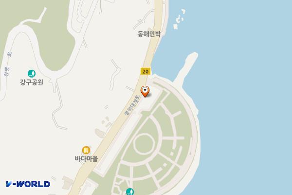 강구 해파랑공원 공공주차장 위치 지도 — 경상북도 영덕군 강구면 강구리 585