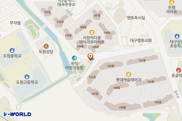 월광수변공원 위치 지도 — 대구광역시 달서구 도원동 928