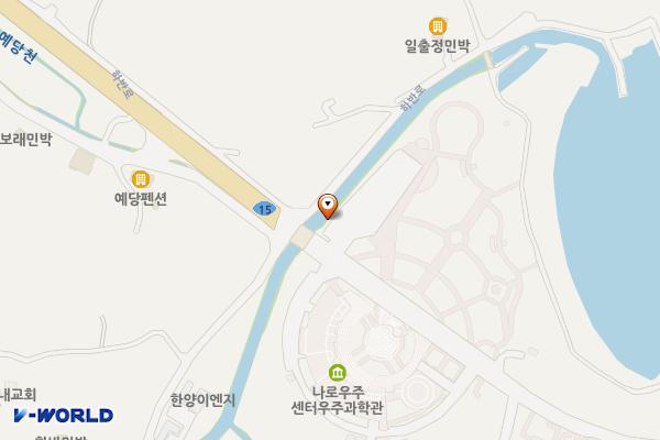 한국항공우주연구원 나로우주센터 위치 지도 — 전남광주통합특별시 고흥군 봉래면 하반로 490