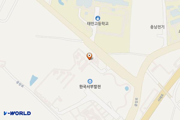한국서부발전 본사 위치 지도 — 충청남도 태안군 태안읍 평천리 1488