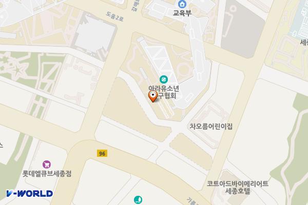 정부세종청사 문화체육관광부 위치 지도 — 세종특별자치시 갈매로 388(어진동)