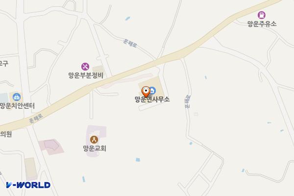망운면사무소 위치 지도 — 전남광주통합특별시 무안군 망운면 운해로 1436-10