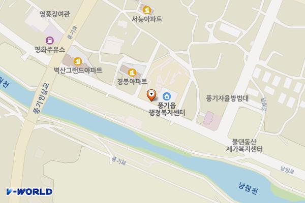 풍기읍사무소 위치 지도 — 경상북도 영주시 풍기읍 남원로 80