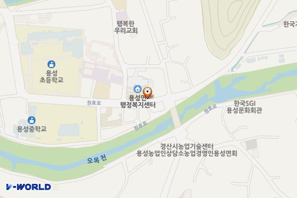 용성면행정복지센터 위치 지도 — 경상북도 경산시 용성면 원효로 1423