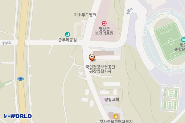 국민건강보험공단 평창영월지사 위치 지도 — 강원특별자치도 평창군 평창읍 종부로 75