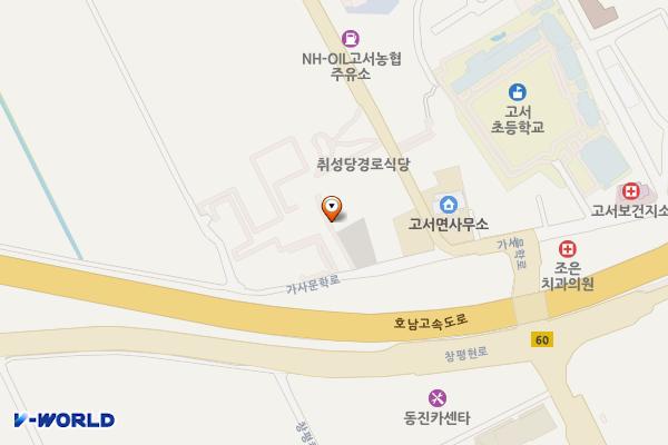 고서문예회관 위치 지도 — 전남광주통합특별시 담양군 고서면 가사문학로 324-24