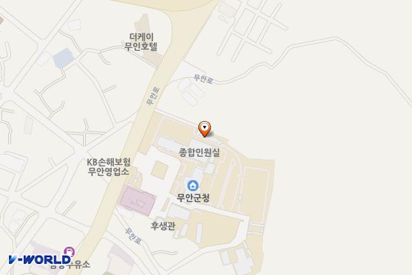 무안군청(민원인주차장) 위치 지도 — 전남광주통합특별시 무안군 무안읍 무안로 530
