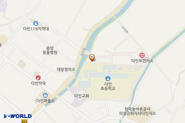 다인면종합복지센터 위치 지도 — 경상북도 의성군 다인면 자미로 30
