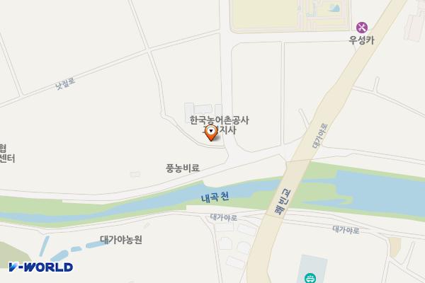 한국농어촌공사 고령지사 주차장 위치 지도 — 경상북도 고령군 대가야읍 가야금길 3