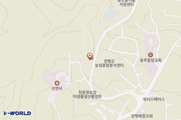 양평군농업기술센터 위치 지도 — 경기도 양평군 양평읍 농업기술센터길 37