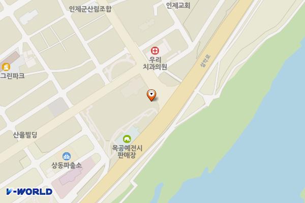 인제군농특산물전시판매장 위치 지도 — 강원특별자치도 인제군 인제읍 비봉로