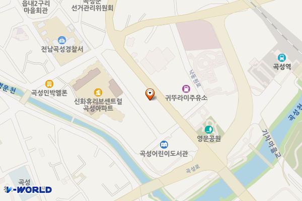 경찰서사거리~알뜰주유소 도로변 주차장 위치 지도 — 전라남도 곡성군 곡성읍 낙동원로 15