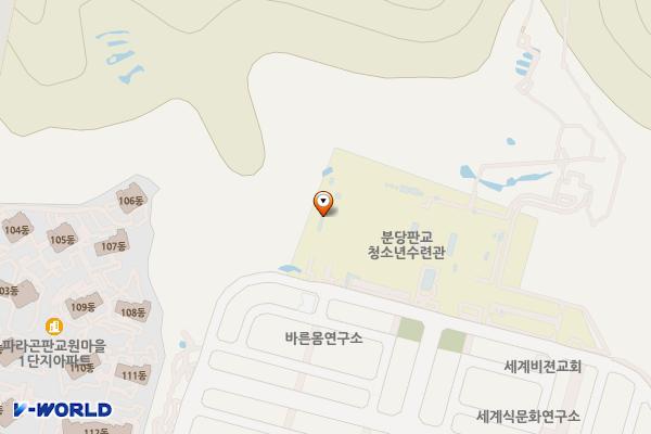 판교도서관 주차장 위치 지도 — 경기도 성남시 분당구 판교공원로4길 27 분당판교청소년수련관. 판교도서관 (판교동 553)