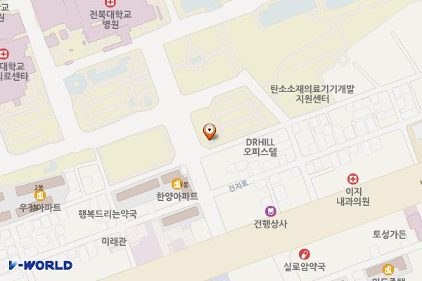 전북대학교병원 제3주차장 위치 지도 — 전북특별자치도 전주시 덕진구 건지로