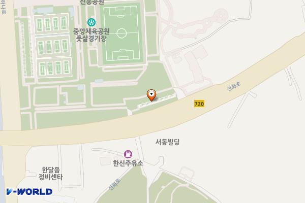 익산 중앙체육공원 문화원 옆 주차장 위치 지도 — 전북특별자치도 익산시 하나로