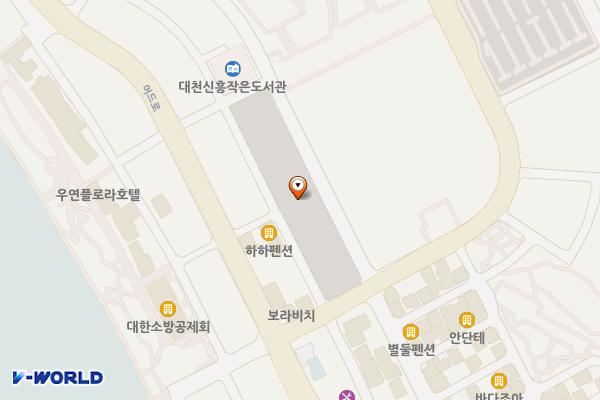 대천해수욕장 제3 공영주차장 위치 지도 — 충청남도 보령시 신흑동