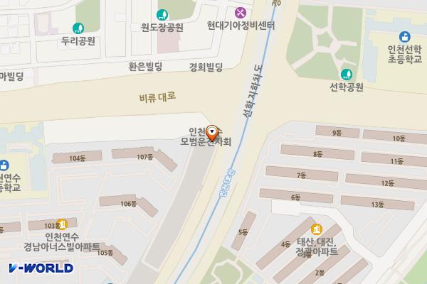 연수 공영주차장 위치 지도 — 인천광역시 연수구 경원대로 429