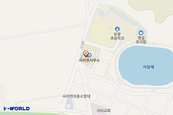 사리면사무소 위치 지도 — 충청북도 괴산군 사리면 사리로 242