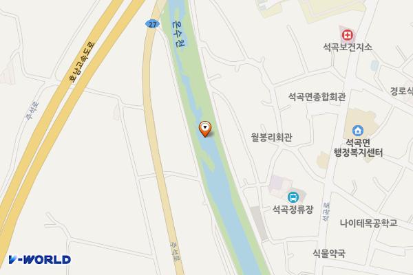 석곡 천변주차장 위치 지도 — 전라남도 곡성군 석곡면 석곡리 533-1