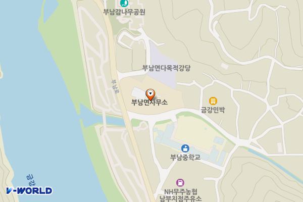부남면 행정복지센터 위치 지도 — 전북특별자치도 무주군 부남면 대소길 3