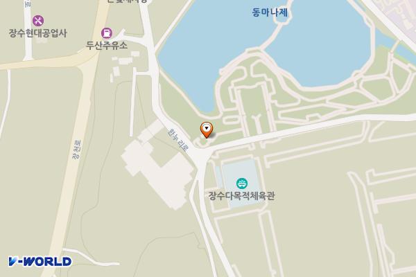 한누리전당 주차장 위치 지도 — 전북특별자치도 장수군 한누리로 394