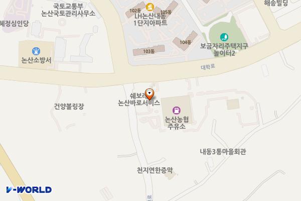 논산농협 하나로마트 위치 지도 — 충청남도 논산시 대학로 48
