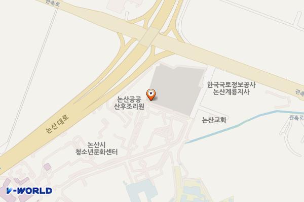 논산문화원 옆 공용주차장 위치 지도 — 충청남도 논산시 관촉로 113-16