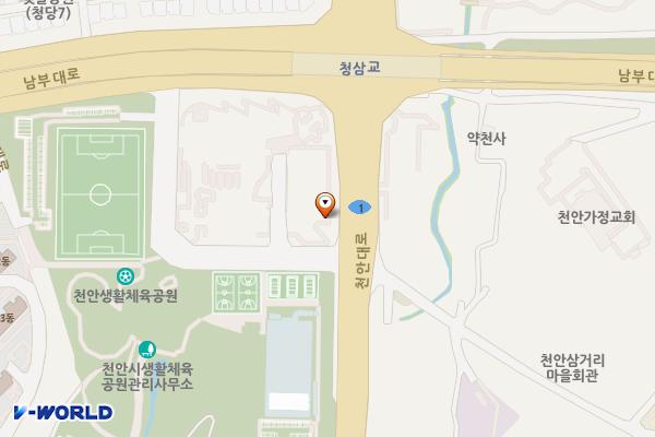 천안시종합복지사회복지관 위치 지도 — 충청남도 천안시 동남구 천안대로 361