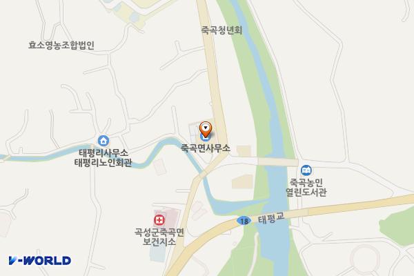 죽곡면사무소 위치 지도 — 전라남도 곡성군 죽곡면 오죽로 17
