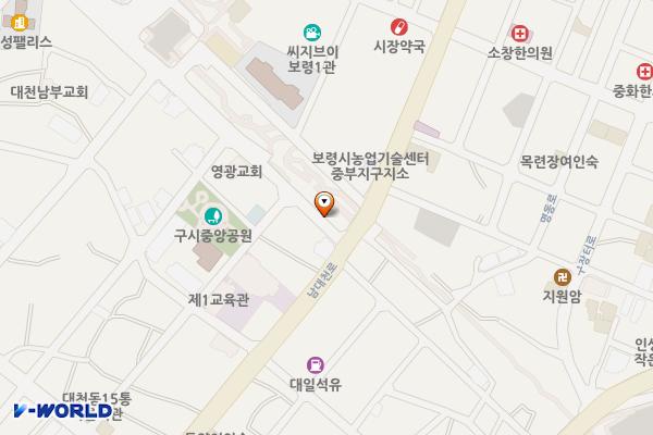 구시주차장 위치 지도 — 충청남도 보령시 구시1길 10