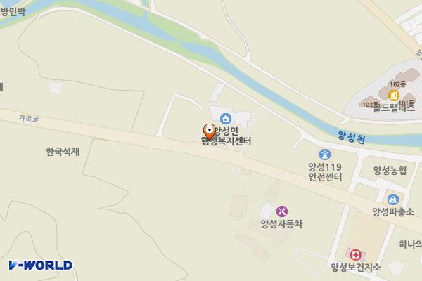앙성면행정복지센터 주차장 위치 지도 — 충청북도 충주시 앙성면 가곡로 1005