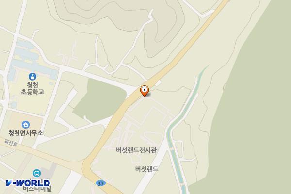 괴산버섯랜드 위치 지도 — 충청북도 괴산군 청천면 화양로 14
