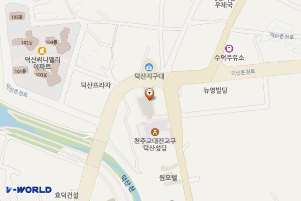 덕산면 공영주차장 위치 지도 — 충청남도 예산군 덕산면 덕산온천로 422-3