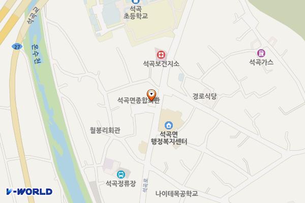 석곡면 종합회관 및 전기차 충전소 위치 지도 — 전라남도 곡성군 석곡면 석곡로 71