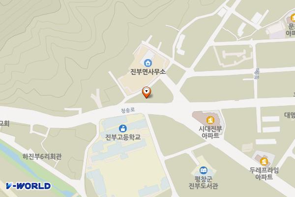 진부면사무소 위치 지도 — 강원특별자치도 평창군 진부면 석두산2길 13