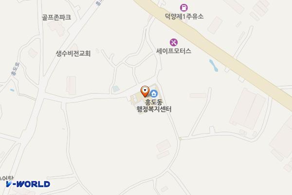 흥도동행정복지센터 위치 지도 — 경기도 고양시 덕양구 흥도로454번길 44