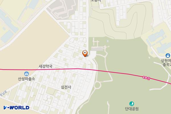 단대공원공영주차장 위치 지도 — 경기도 성남시 수정구 산성동 508
