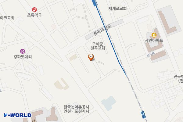 통일평생교육원 위치 지도 — 경기도 연천군 전곡읍 전곡역로66번길 53